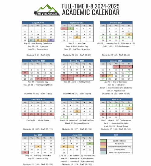 vt academic calendar